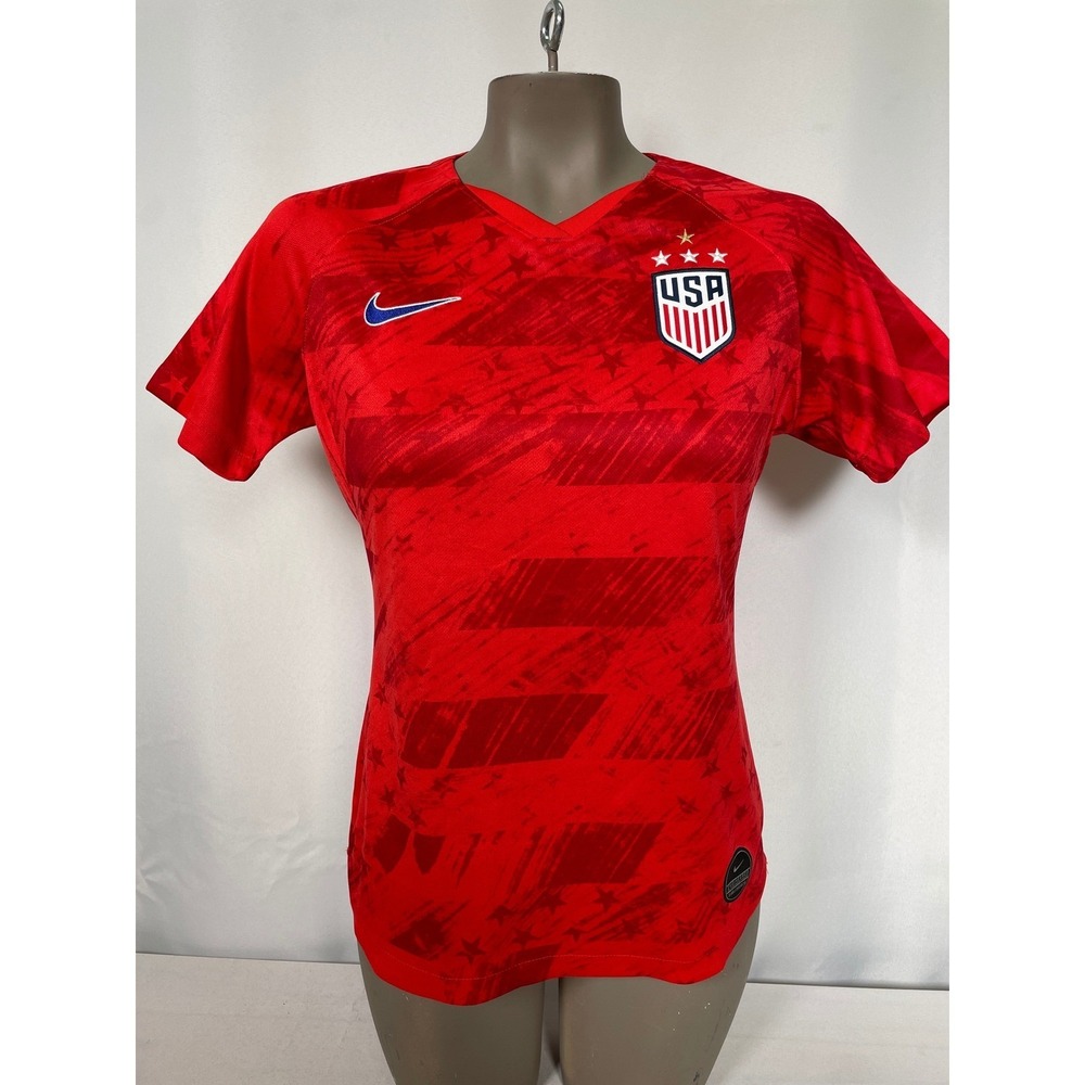 Team USA Soccer USWNT Nike Red Stadium Away Gold Star Jersey Women's SMALL - Picture 1 of 13